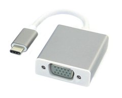 Перехідник USB3.1 Type-C --> VGA (F), білий S0743