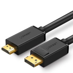 Кабель DisplayPort M - HDMI M 2 м. v1.4, DP101 чорний UGREEN 10202
