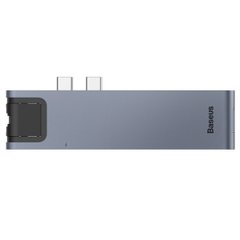 USB-Hub Baseus Thunderbolt C+Pro Seven-in-one smart HUB docking station Grey CAHUB-L0G
