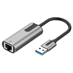 Перехідник USB 3.0 --> Ethernet RJ45 1000Mb Aluminum чорний Vention CEWHB