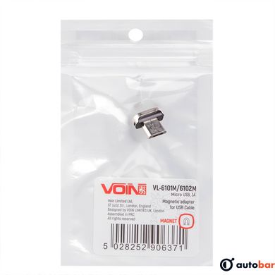 Адаптер для магнітного кабелю VOIN 6101M/6102M, Micro USB, 3А