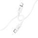 Кабель HOCO X87 Magic silicone PD charging data cable for iP White
