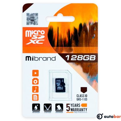 microSDXC (UHS-1 U3) Mibrand 128Gb class 10 MICDHU3/128GB