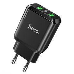 Мережевий зарядний пристрій HOCO N6 Charmer dual port QC3.0 charger Black 6931474738950