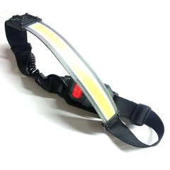Ліхтарик налобний м'який акумуляторний XQ-T1C COB USB з червоними задніми вогнями