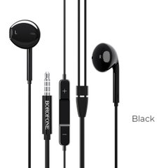 Навушники BOROFONE BM30 Original series wire control earphones with mic Black BM30B