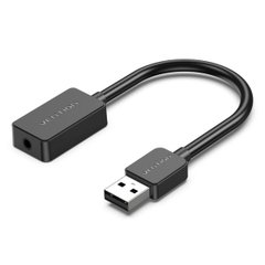 Адаптер Vention 1-port USB External Sound Card 0.15M Black(OMTP-CTIA) (CDZB0)