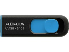 Flash A-DATA USB 3.2 UV 128 64Gb Black/Blue AUV128-64G-RBE