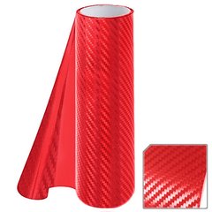 Декоративна плівка 1.52м х 18м 5D Carbon червона