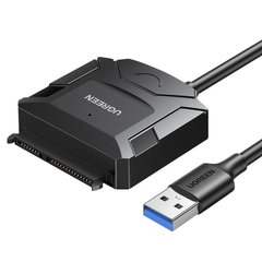Перехідник USB 3.0 Type-А --> SATA III (F), чорний,CR108 UGREEN 20611