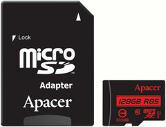 microSDXC (UHS-1) Apacer 128Gb class 10 R85MB/s (adapter SD) AP128GMCSX10U5-R