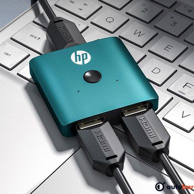 Сплітер HP HDMI 2.0 UHD 4K/30Hz 3D, HDCP,1080P 2in 1out Блакитний DHC--HD01v