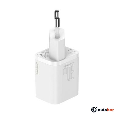 Мережевий зарядний пристрій Baseus Super Si quick charger IC 30W EU White