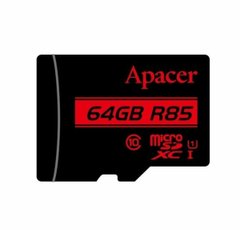 microSDXC (UHS-1) Apacer 64Gb class 10 R85MB/s AP64GMCSX10U5-RA