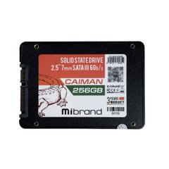 SSD Mibrand Caiman 256GB 2.5" 7mm SATAIII Bulk MI2.5SSD/CA256GB
