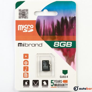 microSDHC Mibrand 8Gb class 4 MICDC4/8GB