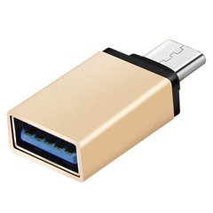 Перехідник USB3.1 Type-C - USB 3.0 AF (OTG) Gold S0955