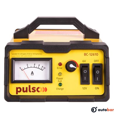 Зарядний пристрій PULSO BC-12610 6-12V/0-10A/5-120AHR/LED-Ампер./Iмпульсний