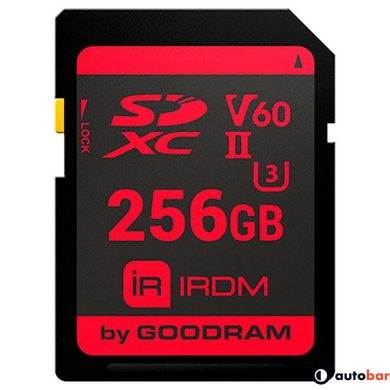 Memory card Secure Digital 256Gb GoodRAM IRDM SDXC V60 UHS-II U3 Retail IR-S6B0-2560R11