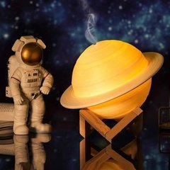 Зволожувач очисник повітря нічник 3 в 1 Сатурн компактний з LED підсвічуванням 3 режими міні арома лампа