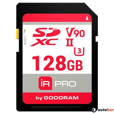 Memory card Secure Digital 128Gb GoodRAM IRDM PRO SDXC V90 UHS-II U3 Retail IRP-S9B0-1280R11