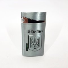 Турбо запальничка, кишенькова запальничка "Ukraine" 325. Колір: срібний