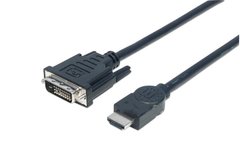 Кабель HDMI M - DVI 24M, 1.5 м, обплетення B00543