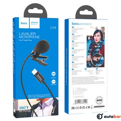 Мікрофон-петличка HOCO L14 iP Lavalier microphone Black