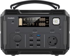 Зарядна станція Choetech BS004 (500Вт/г) QC 3.0, USB-C PD100 Вт BS004-EU-BK