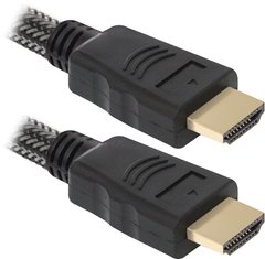 Кабель HDMI M - M, 1.0 м, V1.4, Defender, з феритами, чорний, HDMI-03PRO 87340