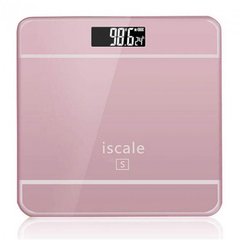 Ваги для підлоги електронні iScale 2017D 180кг (0,1кг), з температурою. Колір: рожевий