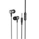Навушники BOROFONE BM75 Platinum metal universal earphones with microphone Metal Gray