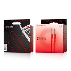 Аудiо-кабель BOROFONE BL1 Audiolink audio AUX cable, 1m Red BL1R1