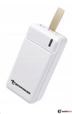 Зовнішній акумулятор BeePower 30000 mAh, 2.1A USB-C/Micro USB IN + 2 x USB3.0 біла BP-30_VW