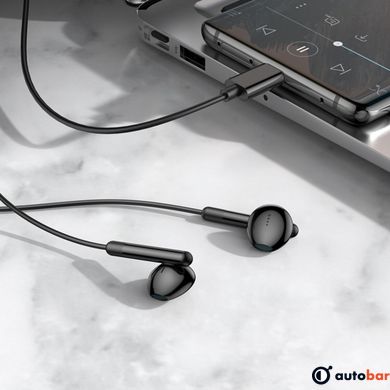 Навушники HOCO M93 Type-C Joy wire-controlled digital earphones with microphone Black
