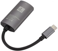 Перехідник USB3.1 Type-C --> HDMI (F), 4K 30HZ, кабель 0.1м, чорний S0936