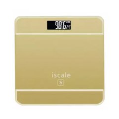 Ваги для підлоги електронні iScale 2017D 180кг (0,1кг), з температурою. Колір: золотий