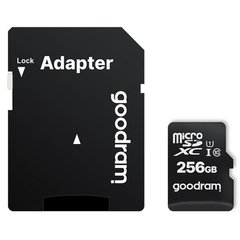 Memory card Secure Digital Micro 256Gb GoodRAM SDXC (class 10 UHS I U1) Retail + adapter M1AA-2560R12#