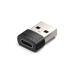 Адаптер Vention USB 2.0 Male to USB-C Female Adapter Black PVC Type (CDWB0) CDWB0
