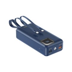 Зовнішній акумулятор REMAX Suji Series PD 20W+QC 22.5W Fast Charging Cabled Power Bank 30000mAh RPP-550 Blue RPP-550 Blue