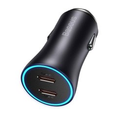 АЗП Baseus Golden Contactor Pro Dual Fast Charger Car Charger C+C 40W Dark Gray CGJP000013
