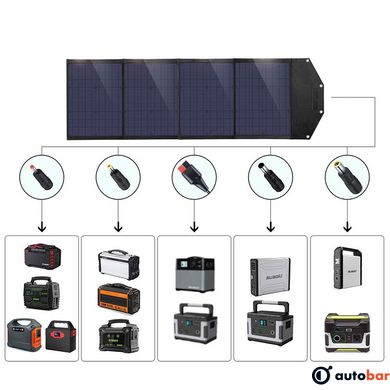 Сонячна панель для УМБ Choetech 100W (193x37см) 1x120W,1*USB QC3.0 18W,1*USB-C PD3.0 45W, 1xUSBA 12W SC009
