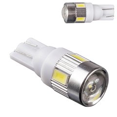 Лампа PULSO/габаритна/LED T10/6SMD-5630/12v/1w/240lm White with lens