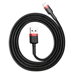 Кабель Baseus Cafule Cable USB For Lightning 1.5A 2m Red+Black CALKLF-C19