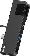 Док-станція Baseus USB3.1 Type-C+3.5mm --> USB 3.0/RJ45/Type-C/3.5mm Чорна for Surface Go (CAHUB-FG01)