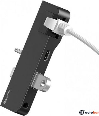 Док-станція Baseus USB3.1 Type-C+3.5mm --> USB 3.0/RJ45/Type-C/3.5mm Чорна for Surface Go (CAHUB-FG01)