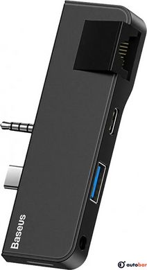 Док-станція Baseus USB3.1 Type-C+3.5mm --> HDMI/USB 3.0/Type-C/3.5mm Чорна for Surface Go (CAHUB-FT01)