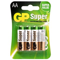 Батарейка GP SUPER ALKALINE 1.5V 15A-U4 лужна, LR6, АА