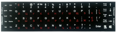 Наклейки на клавiатуру непрозорі, чорні (68 клавіш) 132195