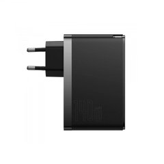 МЗП Baseus GaN5 Pro Fast Charger 2C+U 140W EU Black(With Superior Series Fast Charging Data Cable Type-C to Type-C 240W（48V/5A） 1m Black) CCGP100201